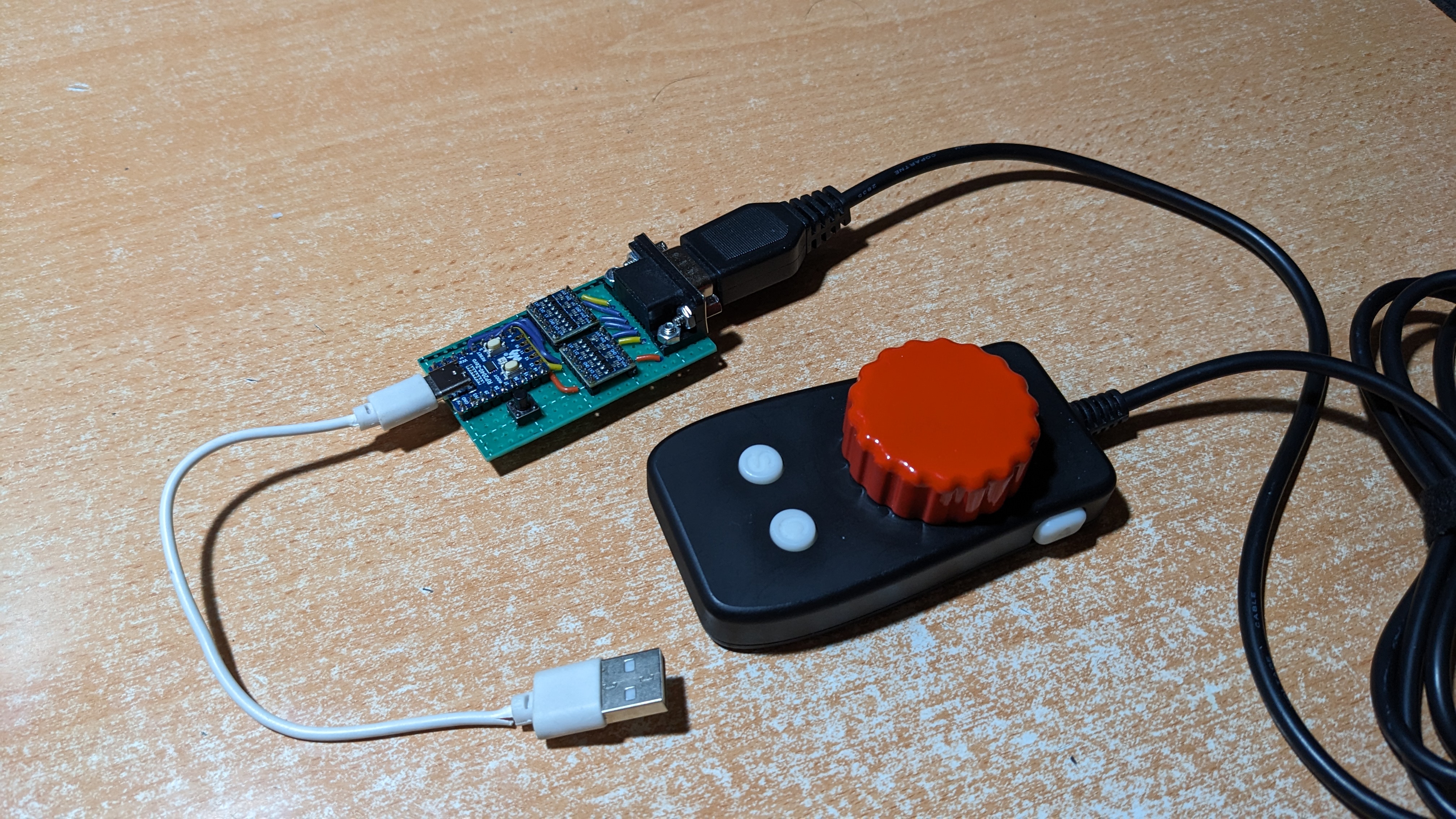 Popcorn spinner to USB adapter prototype